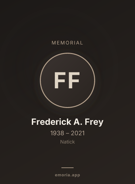 Memorial portrait of Frederick A. Frey
