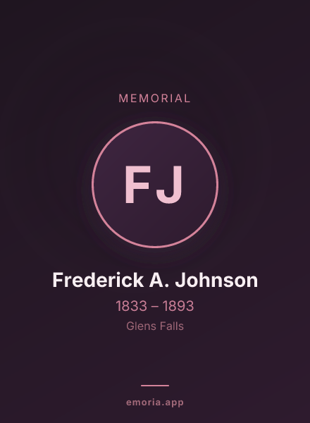 Memorial portrait of Frederick A. Johnson