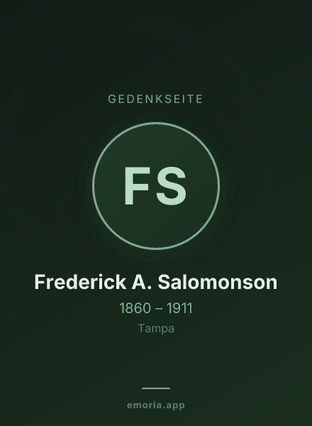 Gedenkportrait von Frederick A. Salomonson
