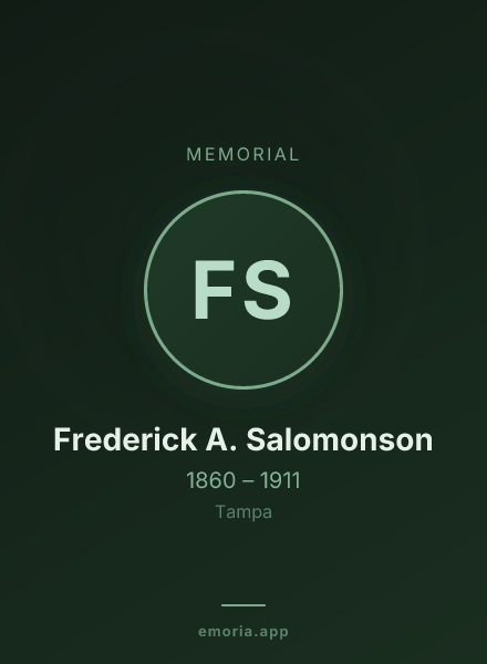 Memorial portrait of Frederick A. Salomonson