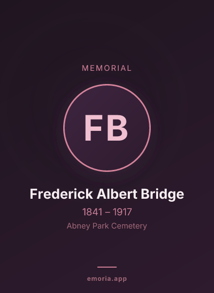 Memorial portrait of Frederick Albert Bridge