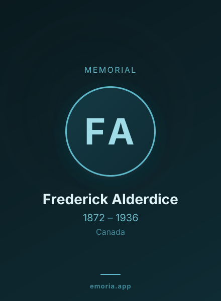 Memorial portrait of Frederick Alderdice