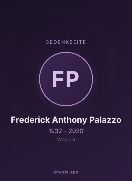 Gedenkportrait von Frederick Anthony Palazzo