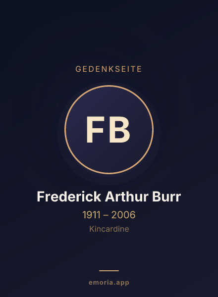 Gedenkportrait von Frederick Arthur Burr
