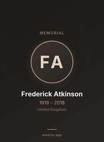 Memorial portrait of Frederick Atkinson