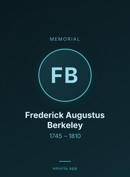 Memorial portrait of Frederick Augustus Berkeley