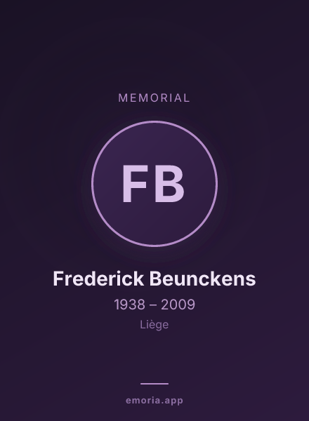 Memorial portrait of Frederick Beunckens