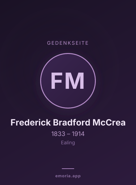 Gedenkportrait von Frederick Bradford McCrea