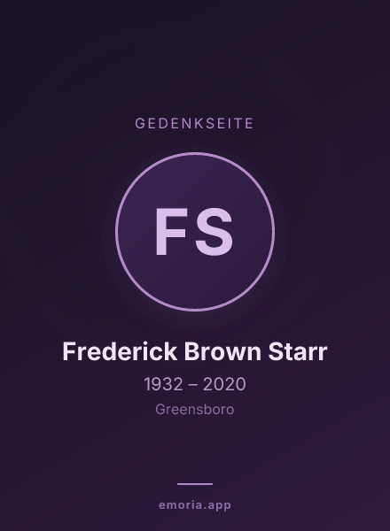 Gedenkportrait von Frederick Brown Starr