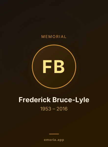 Memorial portrait of Frederick Bruce-Lyle