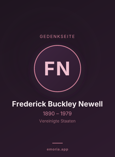 Gedenkportrait von Frederick Buckley Newell