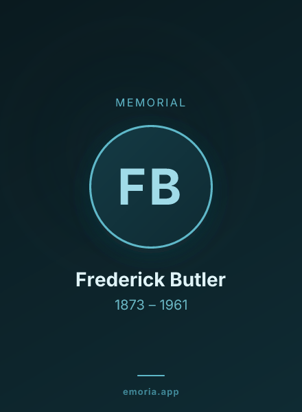 Memorial portrait of Frederick Butler