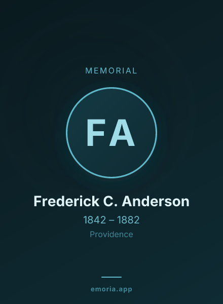 Memorial portrait of Frederick C. Anderson