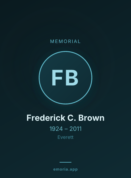 Memorial portrait of Frederick C. Brown