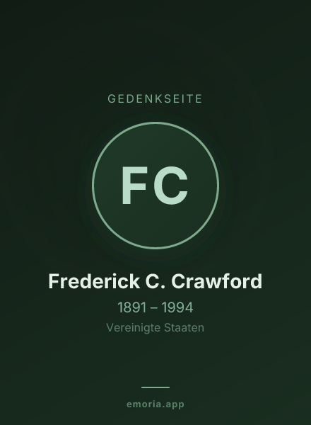 Gedenkportrait von Frederick C. Crawford
