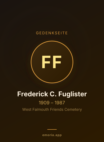 Gedenkportrait von Frederick C. Fuglister