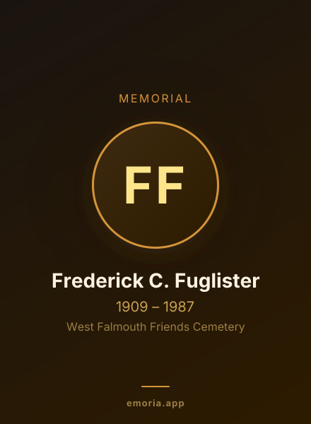 Memorial portrait of Frederick C. Fuglister