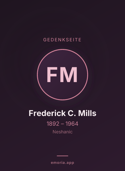 Gedenkportrait von Frederick C. Mills
