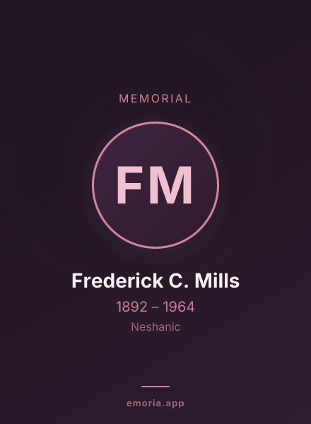 Memorial portrait of Frederick C. Mills