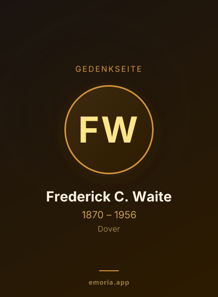 Gedenkportrait von Frederick C. Waite