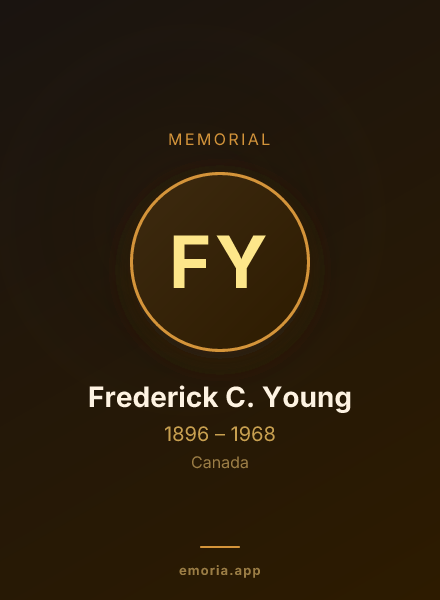 Memorial portrait of Frederick C. Young