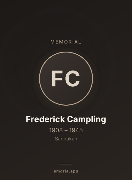 Memorial portrait of Frederick Campling