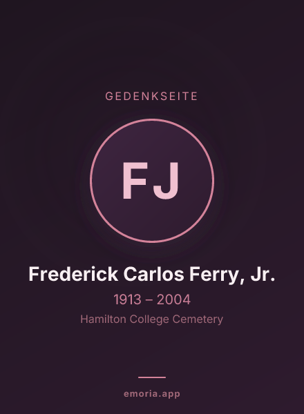Gedenkportrait von Frederick Carlos Ferry, Jr.