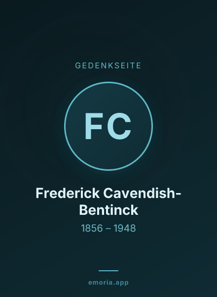 Gedenkportrait von Frederick Cavendish-Bentinck