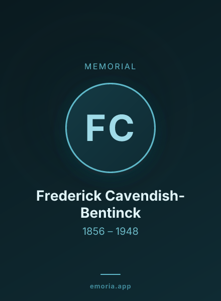 Memorial portrait of Frederick Cavendish-Bentinck