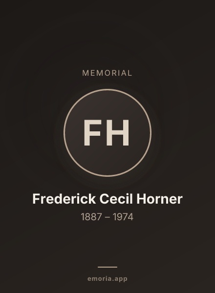 Memorial portrait of Frederick Cecil Horner