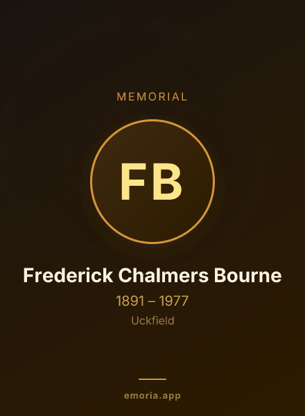 Memorial portrait of Frederick Chalmers Bourne