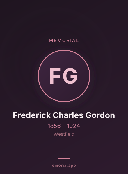 Memorial portrait of Frederick Charles Gordon