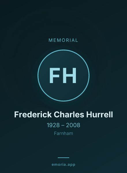 Memorial portrait of Frederick Charles Hurrell