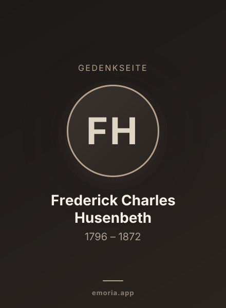 Gedenkportrait von Frederick Charles Husenbeth