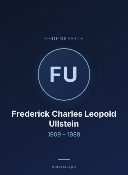 Gedenkportrait von Frederick Charles Leopold Ullstein