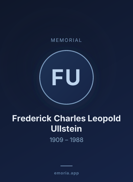 Memorial portrait of Frederick Charles Leopold Ullstein
