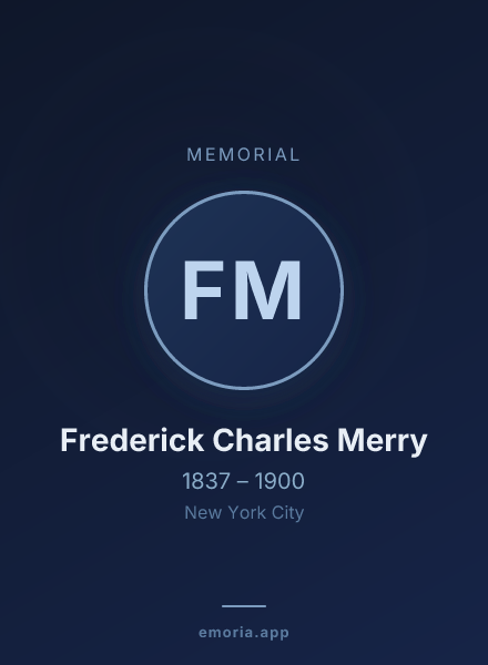 Memorial portrait of Frederick Charles Merry