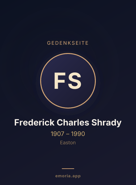 Gedenkportrait von Frederick Charles Shrady