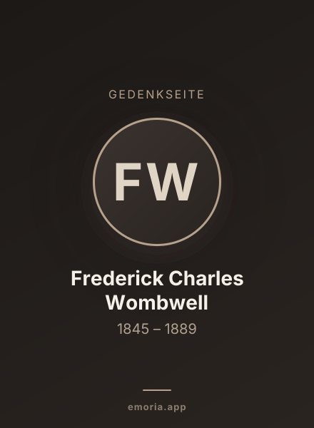 Gedenkportrait von Frederick Charles Wombwell