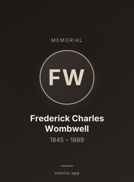 Memorial portrait of Frederick Charles Wombwell