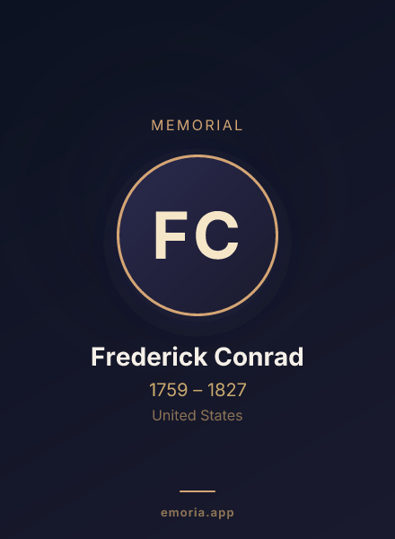 Memorial portrait of Frederick Conrad
