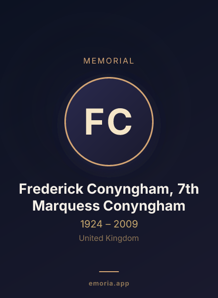 Memorial portrait of Frederick Conyngham, 7th Marquess Conyngham