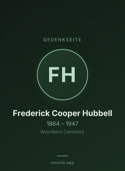 Gedenkportrait von Frederick Cooper Hubbell