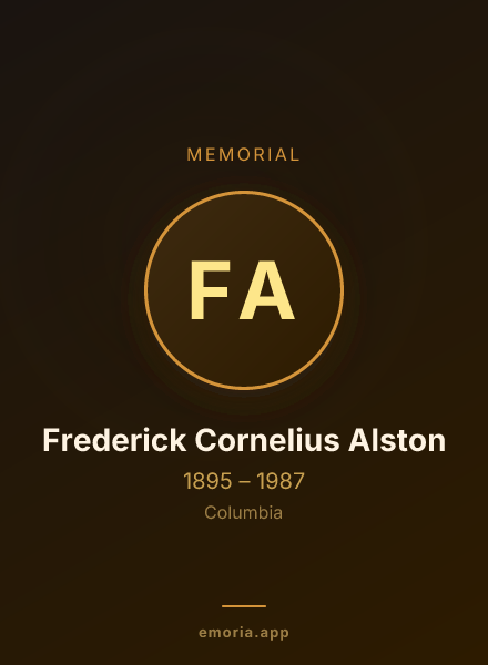Memorial portrait of Frederick Cornelius Alston