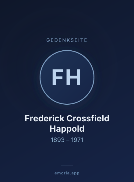 Gedenkportrait von Frederick Crossfield Happold