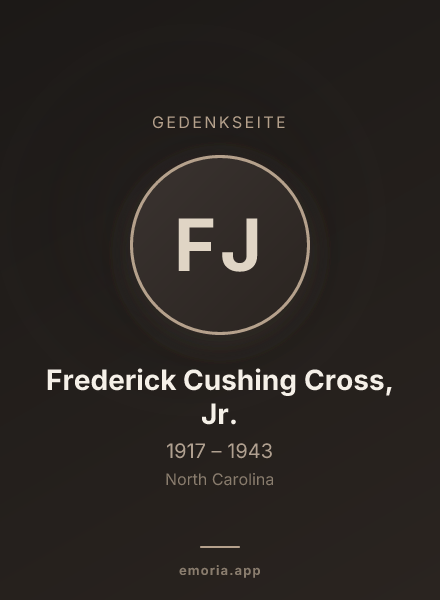 Gedenkportrait von Frederick Cushing Cross, Jr.