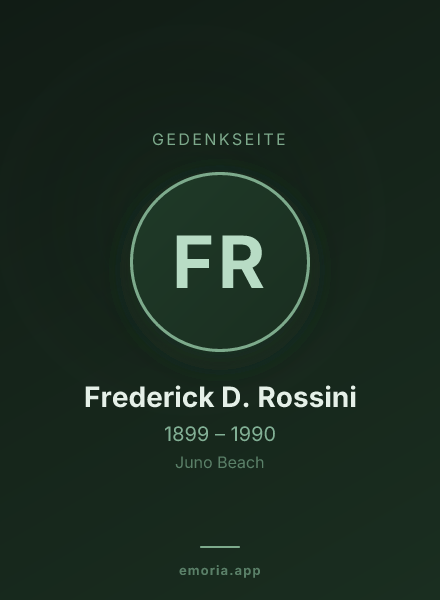 Gedenkportrait von Frederick D. Rossini