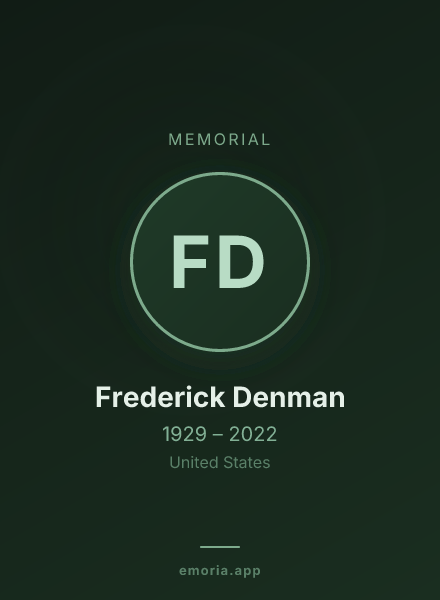 Memorial portrait of Frederick Denman