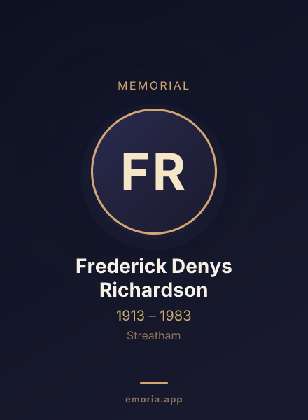 Memorial portrait of Frederick Denys Richardson