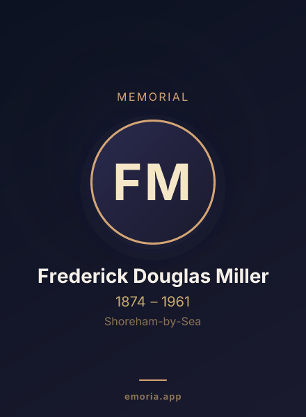 Memorial portrait of Frederick Douglas Miller